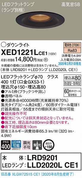 XED1221LCE1 pi\jbN p_ECg ubN 150 LEDidFj W (XLGW72515CE1 pi)