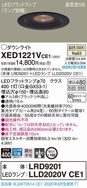 XED1221VCE1 pi\jbN p_ECg ubN 150 LEDiFj W (XLGW72514CE1 i)