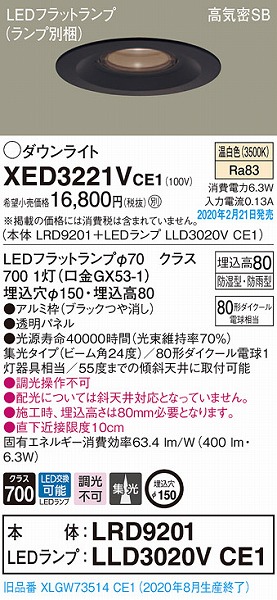 XED3221VCE1 pi\jbN p_ECg ubN 150 LEDiFj W (XLGW73514CE1 i)
