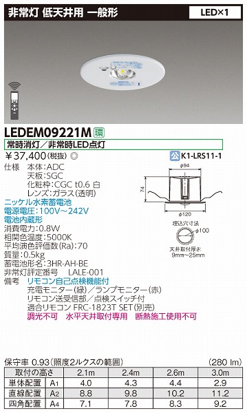 LEDEM09221M  퓔 ʌ` Vp LEDiFj