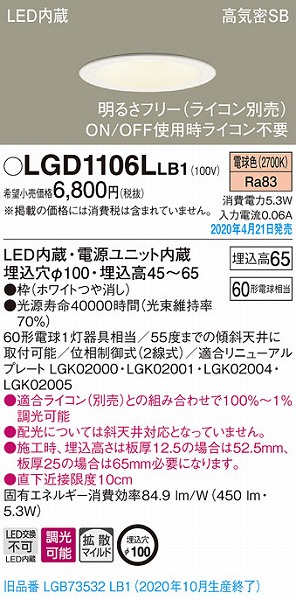 LGD1106LLB1 pi\jbN _ECg zCg LED dF  gU (LGB73532LB1 pi)