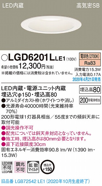 LGD6201LLE1 pi\jbN _ECg zCg LEDidFj gU (LGB72542LE1 pi)
