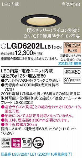 LGD6202LLB1 pi\jbN _ECg ubN LED dF  gU (LGB72507LB1 pi)