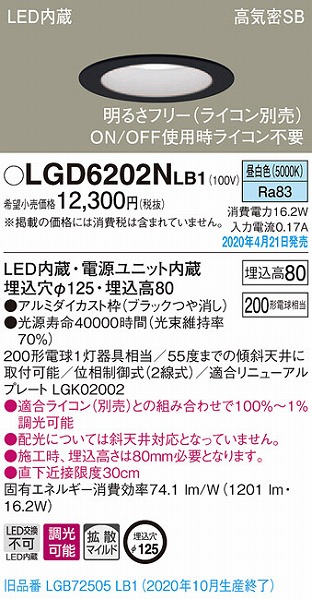 LGD6202NLB1 pi\jbN _ECg ubN LED F  gU (LGB72505LB1 pi)