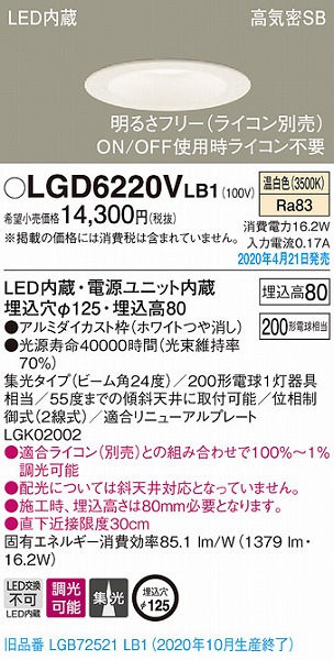 LGD6220VLB1 pi\jbN _ECg zCg LED F  gU (LGB72521LB1 pi)