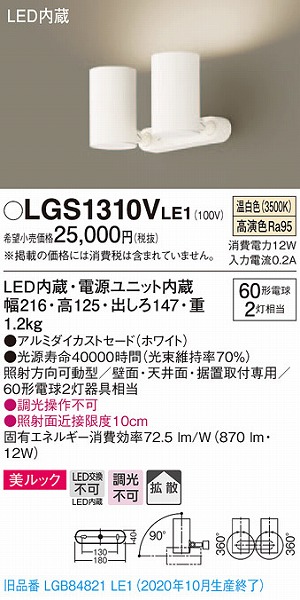 LGS1310VLE1 pi\jbN X|bgCg zCg LEDiFj gU (LGB84821LE1 pi)