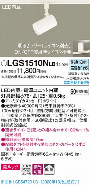 LGS1510NLB1 pi\jbN [pX|bgCg zCg LED F  gU (LGB54720LB1 pi)