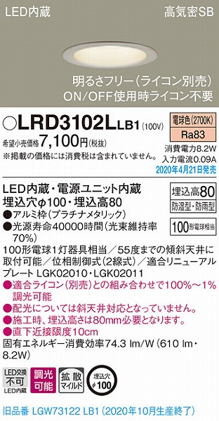 LRD3102LLB1 pi\jbN p_ECg v`i LED dF  gU (LGW73122LB1 pi)