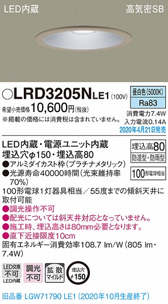 LRD3205NLE1 pi\jbN p_ECg v`i LEDiFj gU (LGW71790LE1 pi)