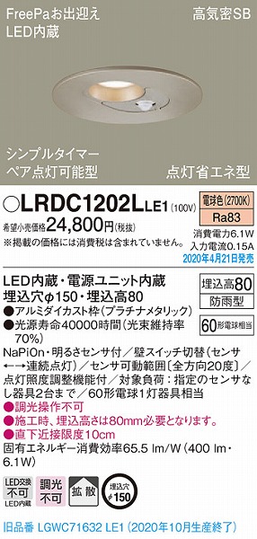 LRDC1202LLE1 pi\jbN p_ECg v`i LEDidFj ZT[t gU (LGWC71632LE1 pi)