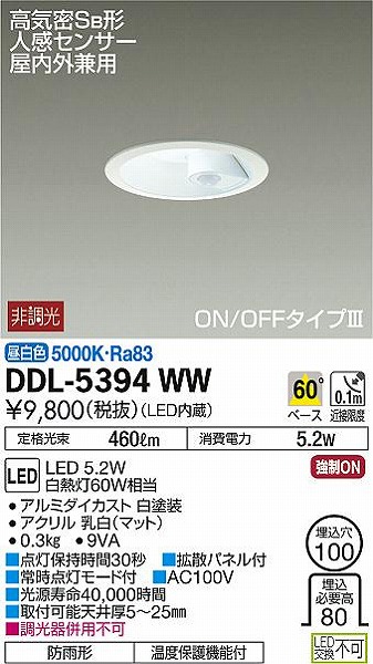 DDL-5394WW _CR[ _ECg LEDiFj ZT[t