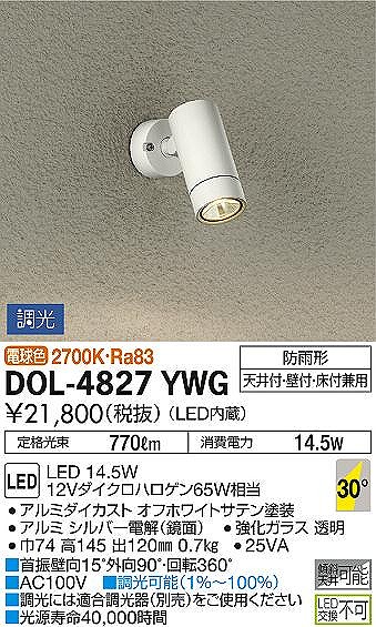 DOL-4827YWG _CR[ OpX|bgCg  30 LED dF 