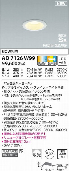 AD7126W99 RCY~ _ECg ubN LED Fؑ  U