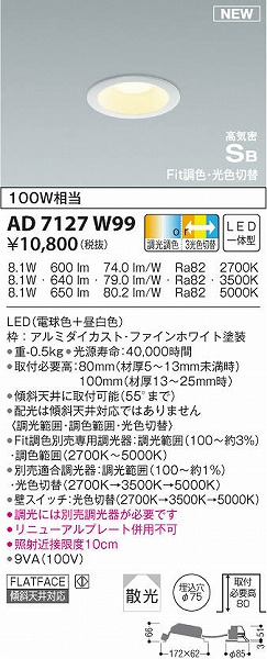 AD7127W99 RCY~ _ECg ubN LED Fؑ  U
