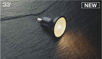 AE50514E コイズミ LEDランプ ダイクロイックハロゲン球形 ブラック 電球色 3000K 33°