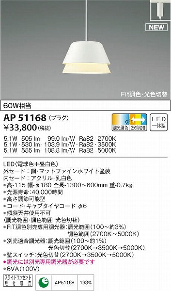 AP51168 RCY~ [py_gCg zCg LED Fؑ 