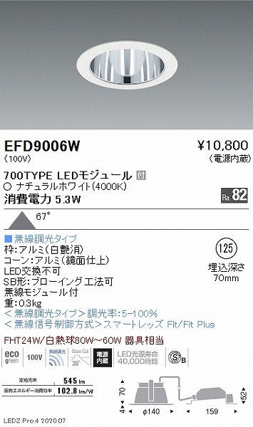 EFD9006W Ɩ _ECg  125 LED F Fit gU