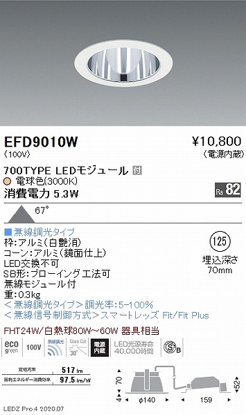EFD9010W Ɩ _ECg  125 LED dF Fit gU
