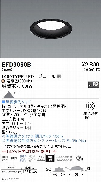 EFD9060B Ɩ _ECg  100 LED dF Fit gU