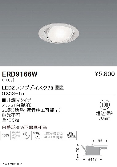 ERD9166W Ɩ jo[T_ECg  100 vʔ