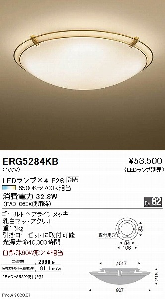 ERG5284KB | コネクトオンライン
