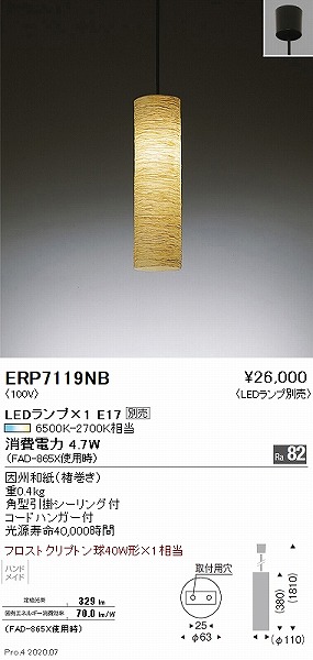 ERP7119NB Ɩ y_gCg Baij 110 vʔ