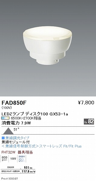 FAD850F Ɩ LEDv F Fit Lp