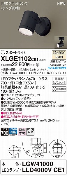 XLGE1102CE1 pi\jbN OpX|bgCg ubN gU LED(F)