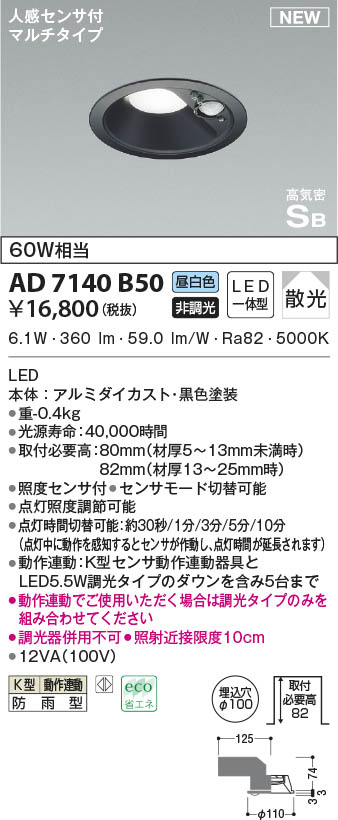 AD7140a50 RCY~ p_ECg ubN 100 LED(F) ZT[t U (AD41932L ގi)