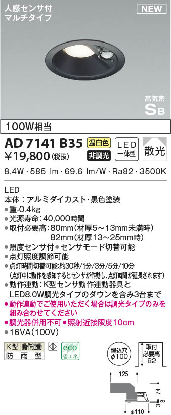 AD7141a35 RCY~ p_ECg ubN 100 LED(F) ZT[t U (AD46458L ގi)