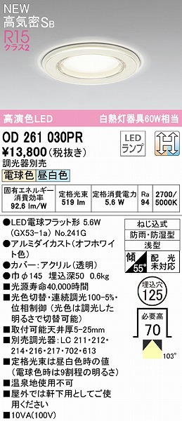 OD261030PR I[fbN Ep_ECg 125 LED dF{F  gU