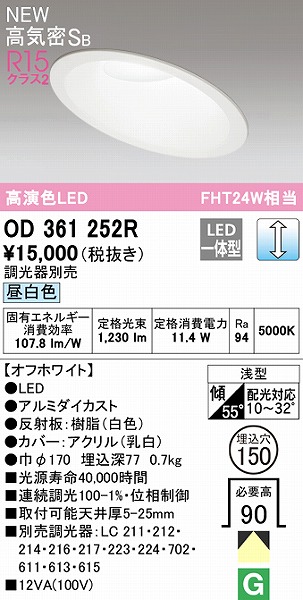 OD361252R I[fbN XΓVp_ECg 150 LED F 