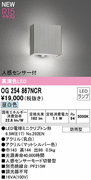 OG254867NCR I[fbN |[`Cg Vo[ LED F  ZT[t