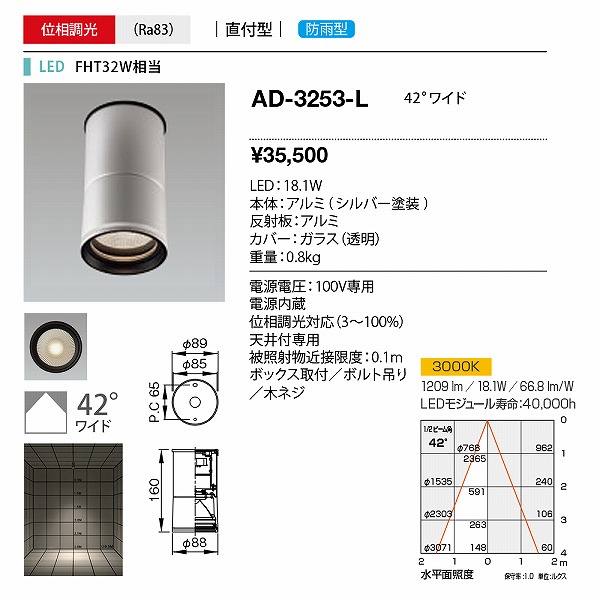 AD-3253-L RcƖ pV[OCg Vo[ LED dF  Lp