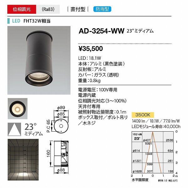 AD-3254-WW RcƖ pV[OCg  LED F  p