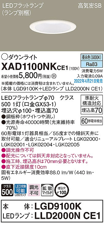 XAD1100NKCE1 pi\jbN _ECg zCg 100 LEDiFj gU