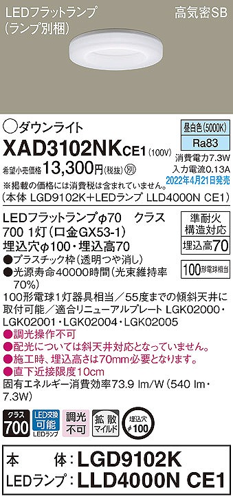 XAD3102NKCE1 pi\jbN _ECg NA 100 LEDiFj gU