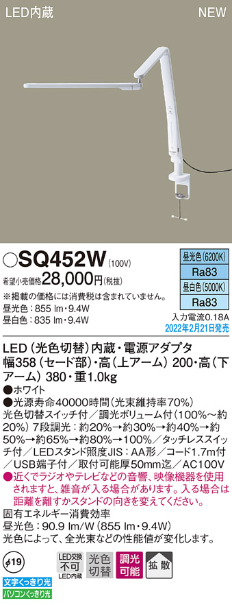 SQ452W pi\jbN X^hCg fXNCg zCg LED Fؑ i gU