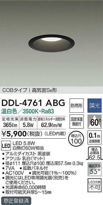 DDL-4761ABG _CR[ p_ECg ubN 100 LED F  gU