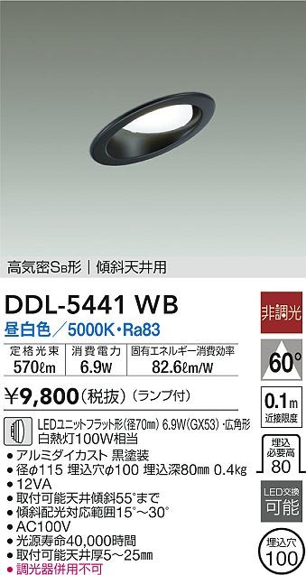 DDL-5441WB _CR[ XΓVp_ECg ubN 100 LED(F) Lp