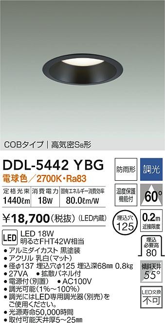 DDL-5442YBG _CR[ p_ECg ubN 125 LED dF  gU