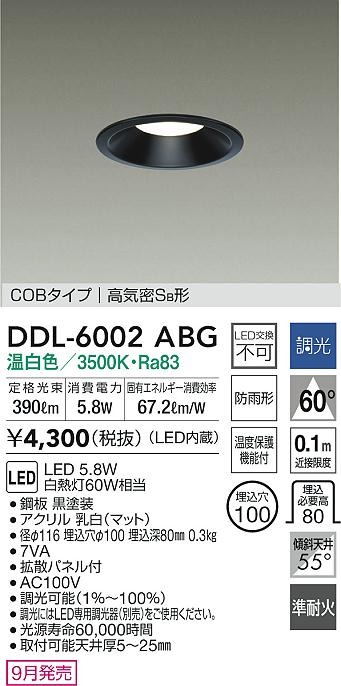 DDL-6002ABG _CR[ p_ECg ubN 100 LED F  gU