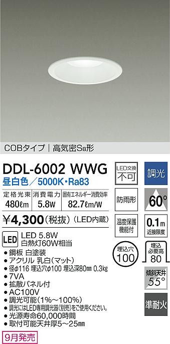 DDL-6002WWG _CR[ p_ECg zCg 100 LED F  gU
