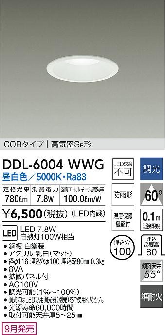 DDL-6004WWG _CR[ p_ECg zCg 100 LED F  gU