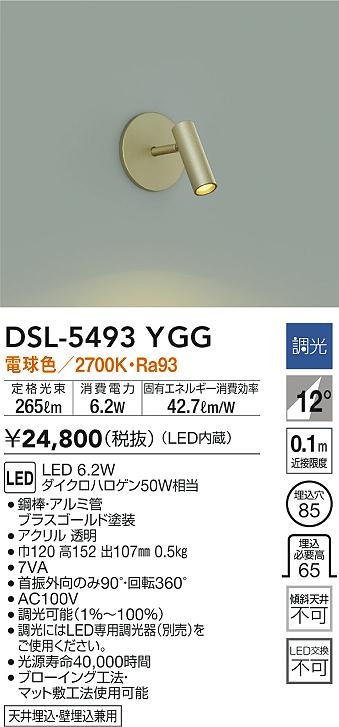 DSL-5493YGG _CR[ X|bgCg uX LED dF 