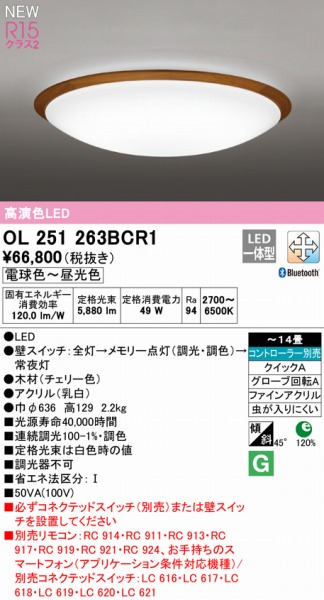 OL251263BCR1 I[fbN V[OCg `F[ LED F  Bluetooth `14