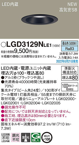 LGD3129NLE1 pi\jbN _ECg ubN 100 LED(F) W