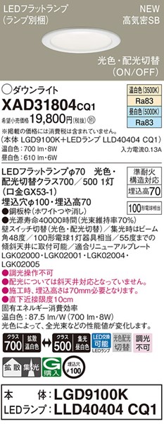 XAD31804CQ1 pi\jbN _ECg zCg 100 LED(Fؑ) zؑ