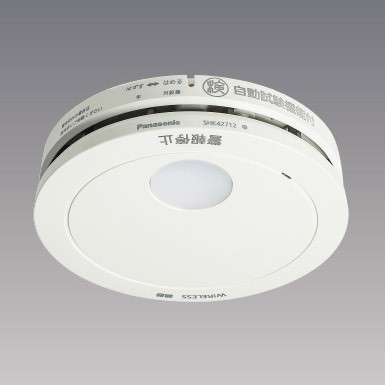 SHK42712 パナソニック 電池式住宅用火災警報器 ワイヤレス連動型 けむり当番(あかり付) 親器 (SHK42711 相当品)