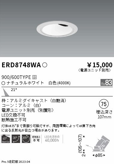 ERD8748WA Ɩ OAXjo[T_ECg  LED(F)